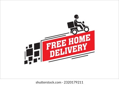 Free home delivery banner promotion template.