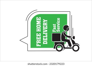 Free home delivery banner promotion template.