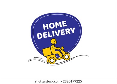 Free home delivery banner promotion template.