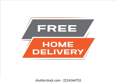 free home delivery labal design