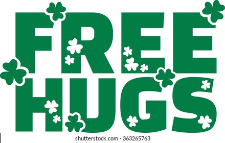 Free hugs with clover design
