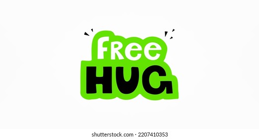 Free hugs color illustration over white