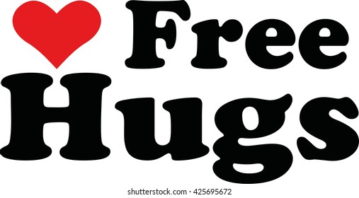 Free hugs with heart