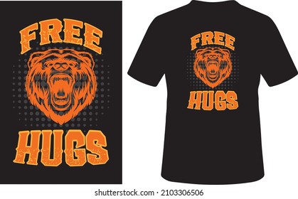 Free Hugs Trendy T-shirt Design