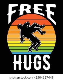 Free hugs Wrestling Vintage Design File