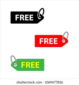 Free Icon, Badge Button Vector Art Illustration