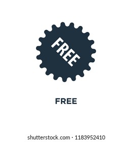 Free icon. Black filled vector illustration. Free symbol on white background. Can be used in web and mobile.