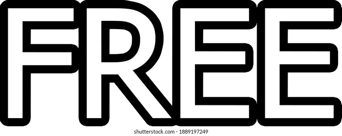Free icon black vector label