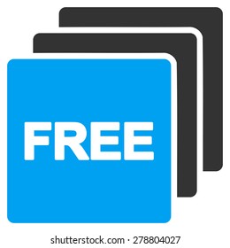 Free icon from Business Bi color Set. This isolated flat symbol uses modern corporation light blue and gray colors.