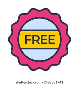 Free icon. Icon Indicating Free Services or Free Goods.