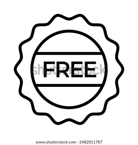 Free icon. Icon Indicating Free Services or Free Goods
