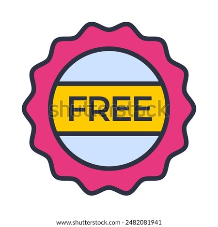 Free icon. Icon Indicating Free Services or Free Goods.