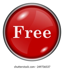 Free icon. Internet button on white background. 