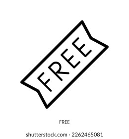 free icon. Line Art Style Design Isolated On White Background