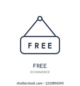 Free icon. Free linear symbol design from Ecommerce collection. Simple outline element vector illustration on white background.