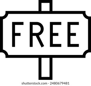 free icon. Thin linear style design isolated on white background