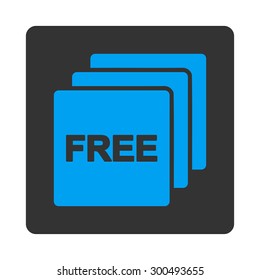 Free icon. This flat rounded square button uses white and gray colors and isolated on a white background.