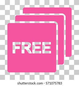 Free icon. Vector illustration style is flat iconic symbol, pink color, transparent background. Designed for web and software interfaces.