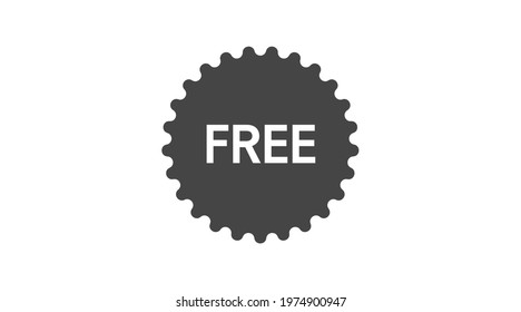 Free Icon. Vector isolated flat illustration. Free sign or badget