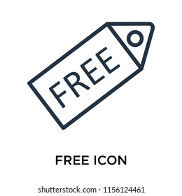 Free icon vector isolated on white background, Free transparent sign , line symbol or linear element design in outline style