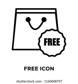 Free icon vector isolated on white background, Free transparent sign , line or linear sign, element design in outline style