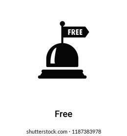 Free icon vector isolated on white background, logo concept of Free sign on transparent background, filled black symbol