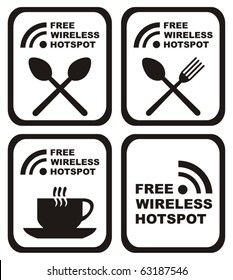 free internet & cafe sign