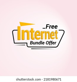 Vector de logotipo de oferta de Internet libre 