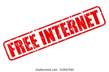 Free internet red stamp text on white