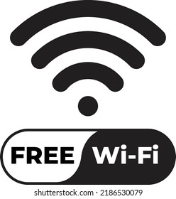 free internet wi-fi icon vector sign
