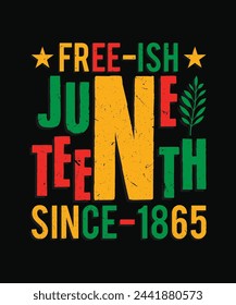 free ish juneteenth since 1865 t shirt design