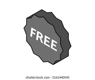 Free isometric design icon. Vector web illustration. 3d colorful concept