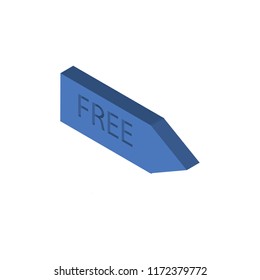 Free isometric left top view 3D icon
