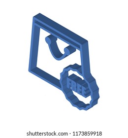 Free isometric left top view 3D icon