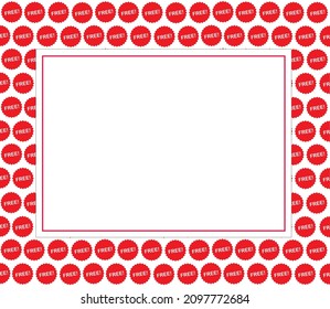 Free Items, services offering Template, Vector Free Business tag, sticker, label, web banner or poster, Vector business concept