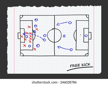 free kick on paper
