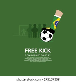 Free Kick Vector Illustration