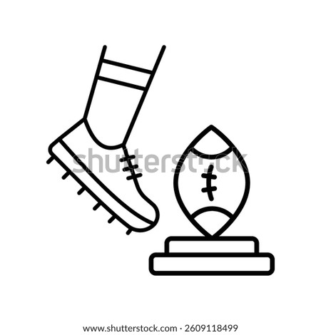 Free kick vector outline icon. EPS 10 file