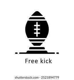 Free kick  vector Solid  icon style illustration. Symbol on White background EPS 10 File