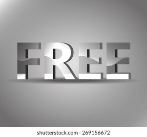 Free label design over gray background, vector illustration.