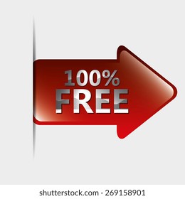 Free label design over white background, vector illustration.