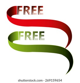 Free label design over white background, vector illustration.
