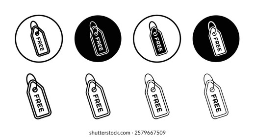 Free label icon Outline thin set pack series