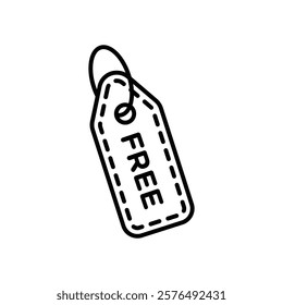 Free label icon vector outline logo sign