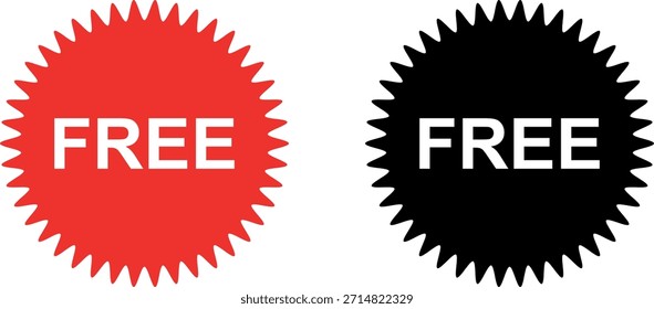  Conjunto de ilustraciones de etiqueta libre. Conjunto de pegatinas de Vector plano gratis. signo libre de Vector