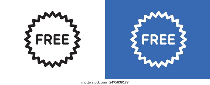 Logotipo de etiqueta libre conjunto de signos de contorno de Vector
