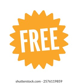 Free label on white background