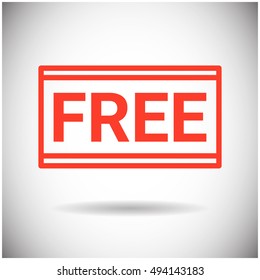 Free Label Web Icon Flat Vector Illustration