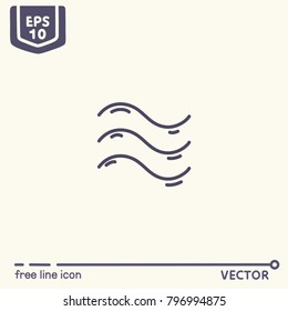 Free line icon - EPS 10 Isolated object