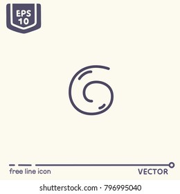 Free line icon - EPS 10 Isolated object